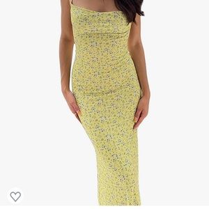 Floral Printed Spaghetti Strap Maxi Dress